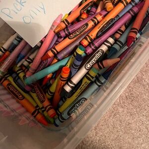 Crayola Crayons Box and Papermate pens